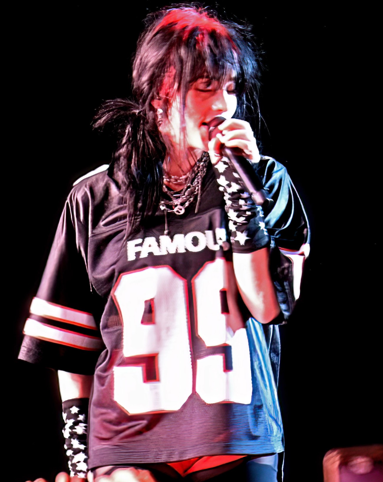 La chanteuse Billie Eilish en concert.