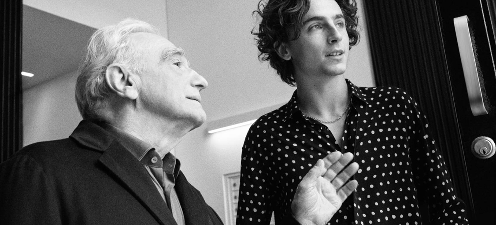 Martin Scorsese et Timothée Chalamet pour le parfum Bleu de Chanel