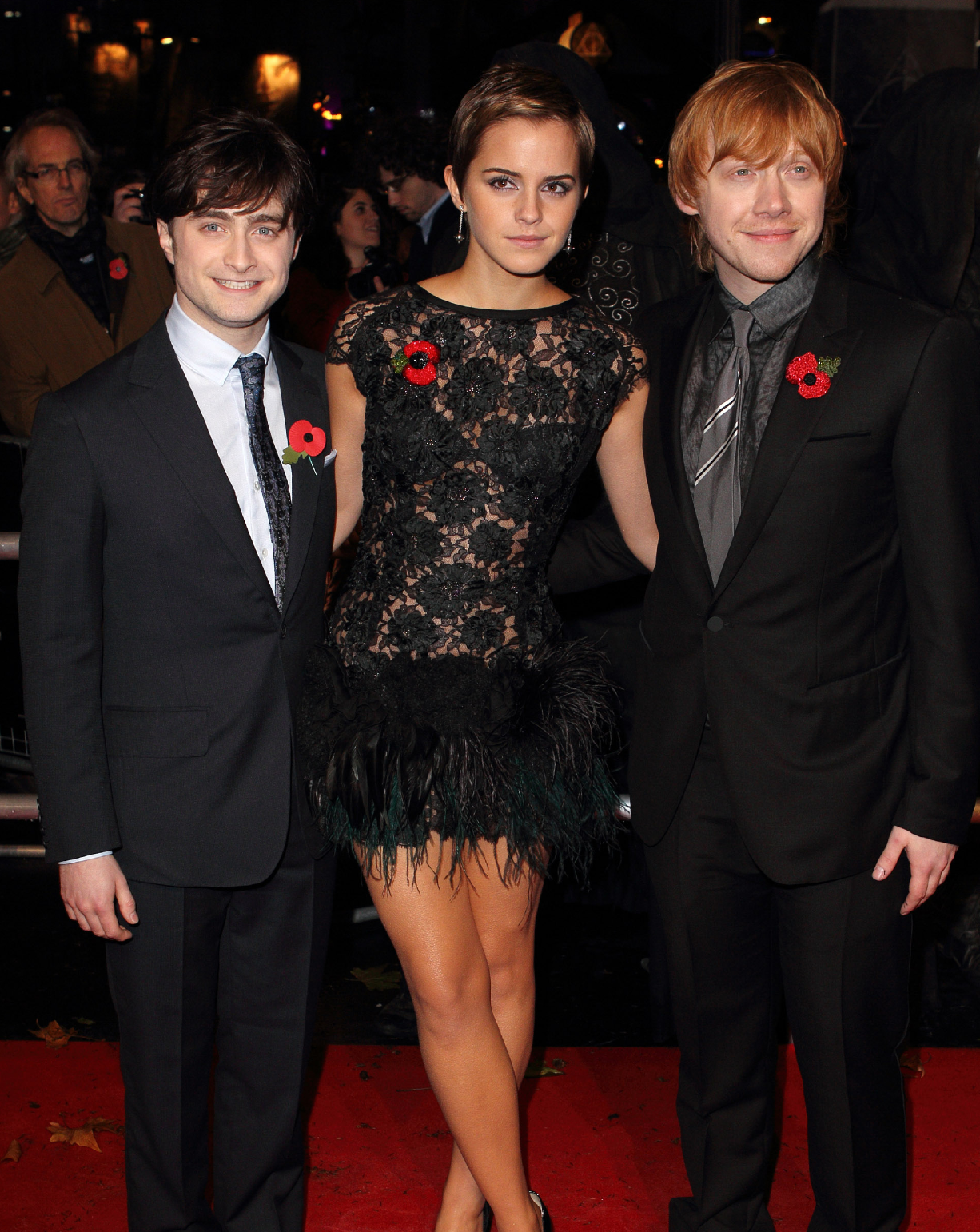 Daniel Radcliffe, Emma Watson et Rupert Grint à la première mondiale du Harry Potter et les Reliques de la mort, partie 1 au Odeon Leicester Square le 11 novembre 2010 à Londres © Mike Marsland/WireImage. 