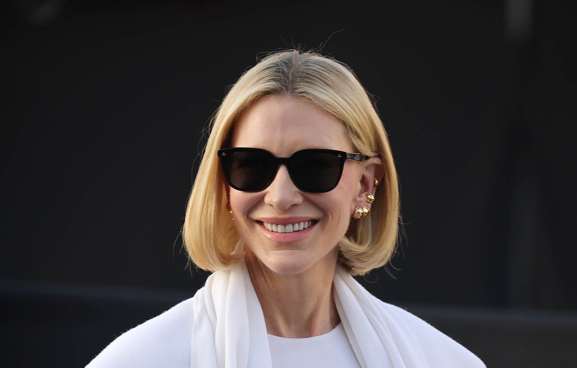 Cate Blanchett au défilé Louis Vuitton printemps-été 2025 © Neil Mockford/GC Images.