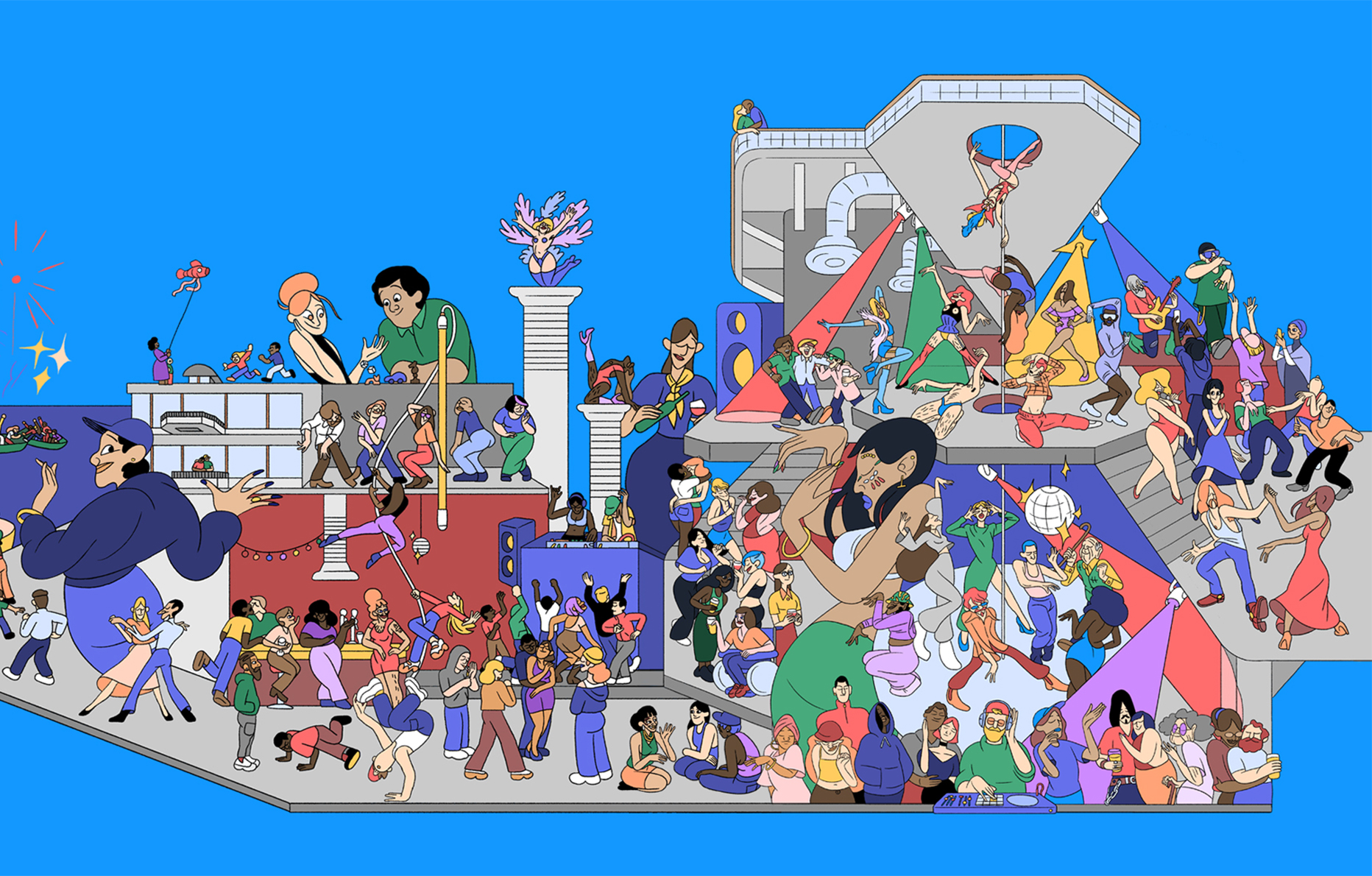 Nuit aux Magasins Généraux, “La fête, un rave collectif?”, partenariat avec Numéro art