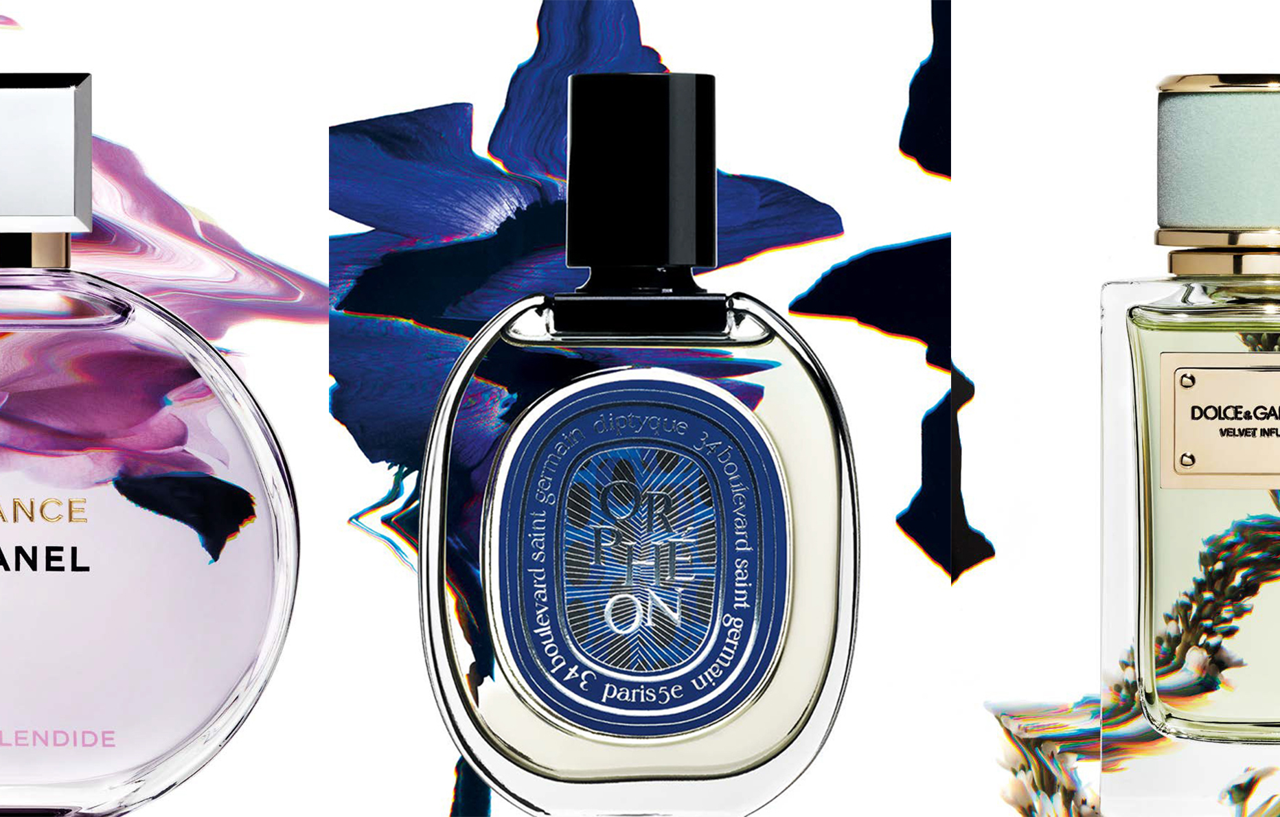 Les eaux de parfums de Chanel, Diptyque et Dolce & Gabbana